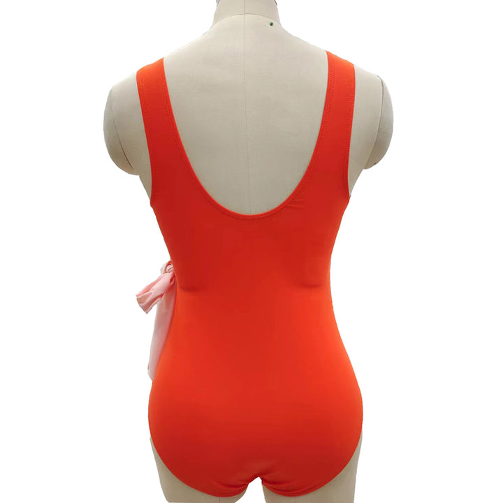 Damen Eleganter Wickelbadeanzug mit asymmetrischem Schnitt Echo Archiv