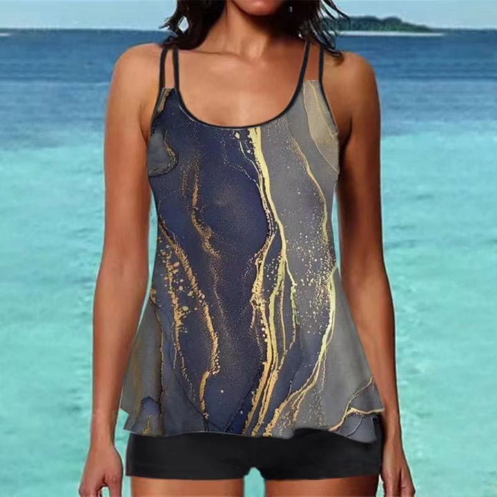 Damen Tankini-Oberteil mit floralem Design und Rückenriegel Echo Archiv