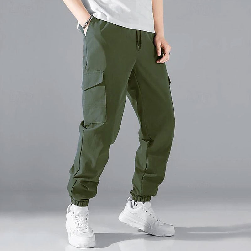 Herren Cargo-Hose mit elastischem Bund und multifunktionalen Taschen Echoarchiv