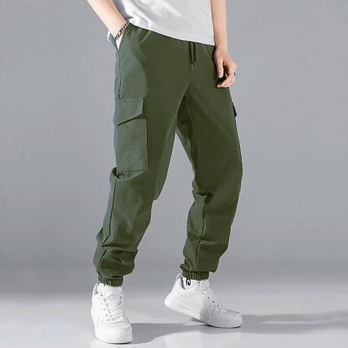 Herren Cargo-Hose mit elastischem Bund und multifunktionalen Taschen Echoarchiv