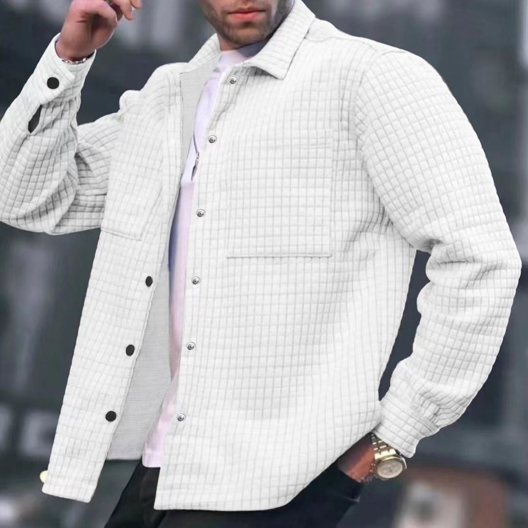Herren strukturierte Overshirt Jacke Echoarchiv