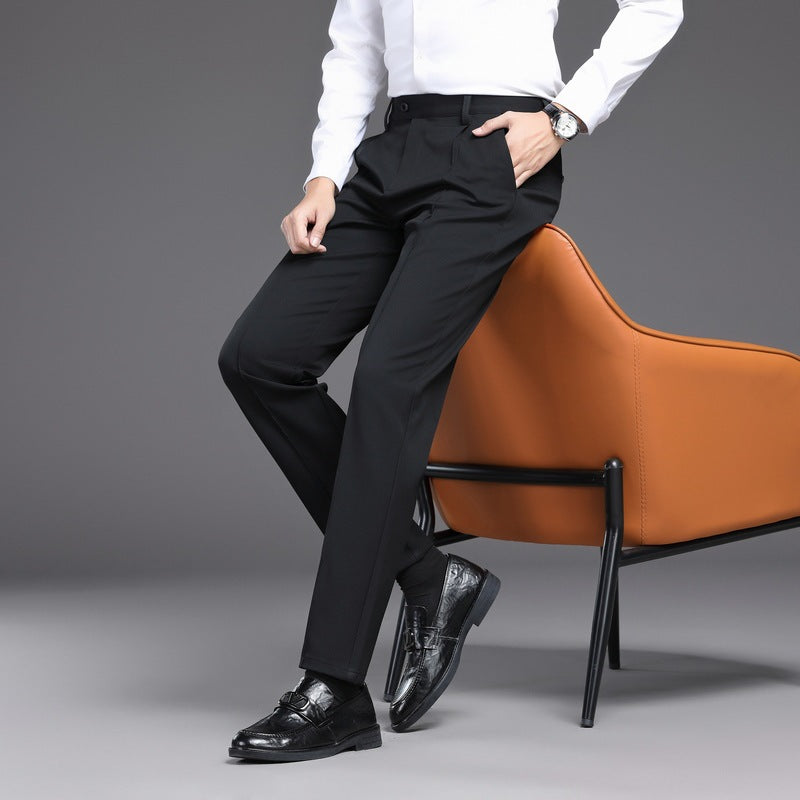 Herren elegante Anzughose mit schmalem Schnitt und seitlichen Taschen Echoarchiv