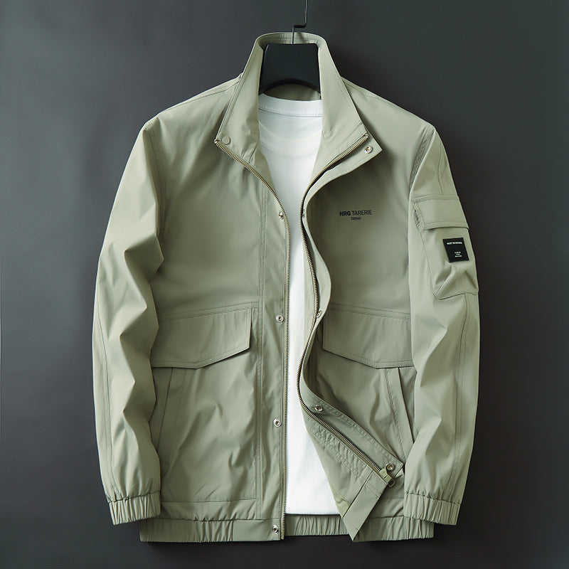 Herren Funktionale Fieldjacke mit Stehkragen, Armtasche und Pattentaschen Echo Archiv