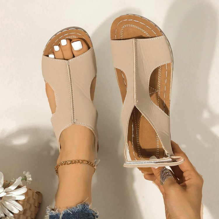 Damen Sportlich-elegante Komfort-Sandalen mit gepolstertem Fußbett und verstellbaren Klettverschlüssen – Sorelia