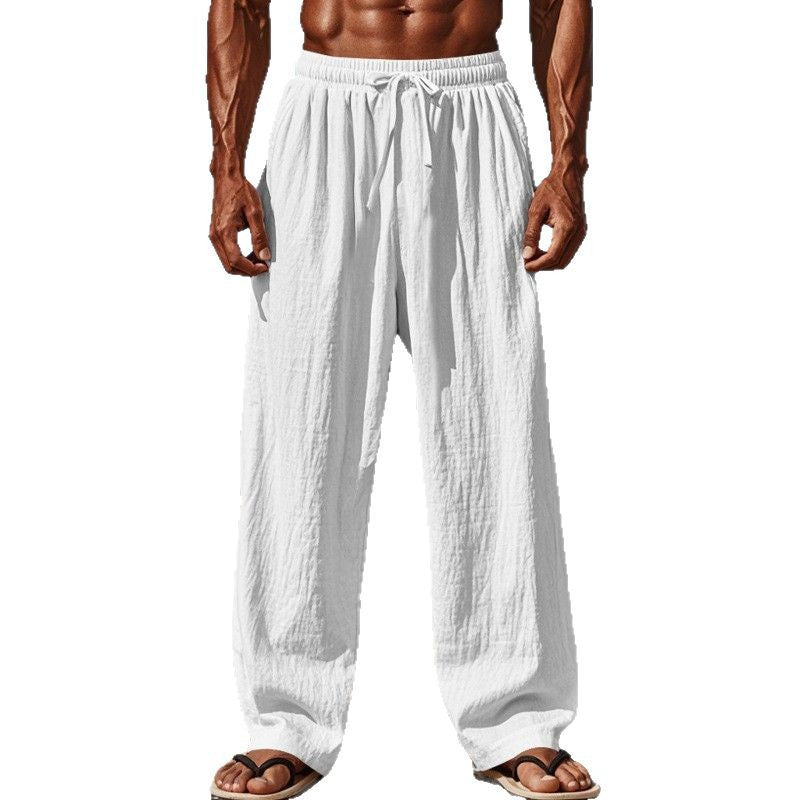 Herren lockere Strandhose mit elastischem Bund und seitlichen Eingrifftaschen Echoarchiv