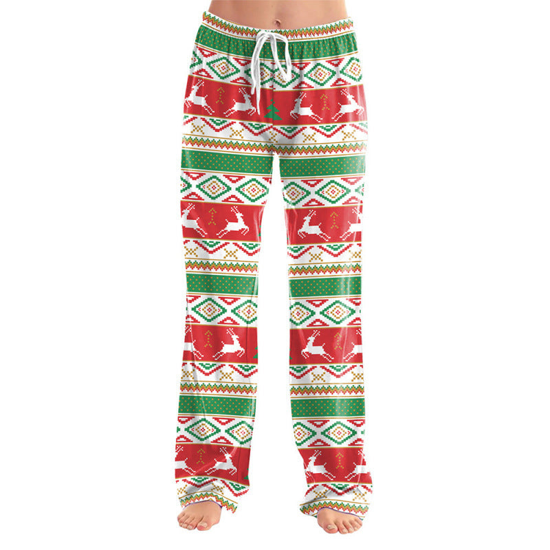 Damen Gemusterte Weihnachts-Jogginghose Echoarchiv