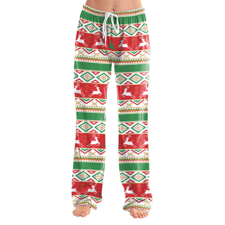 Damen Gemusterte Weihnachts-Jogginghose Echoarchiv