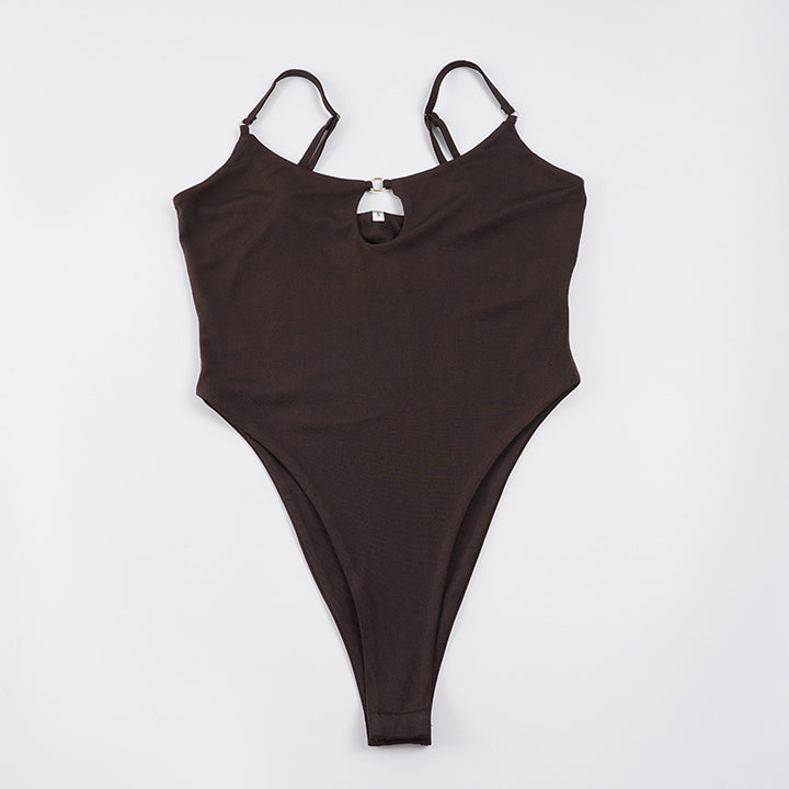 Damen One-Shoulder Badeanzug mit raffiniertem Ausschnitt und verstellbaren Trägern Echo Archiv