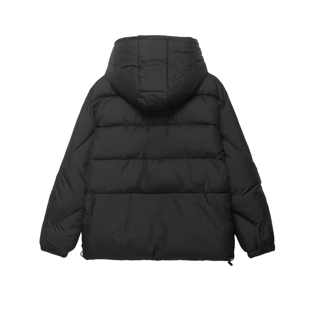 Damen Voluminöse Oversize Daunenjacke mit Kapuze und Kordelzug Echoarchiv
