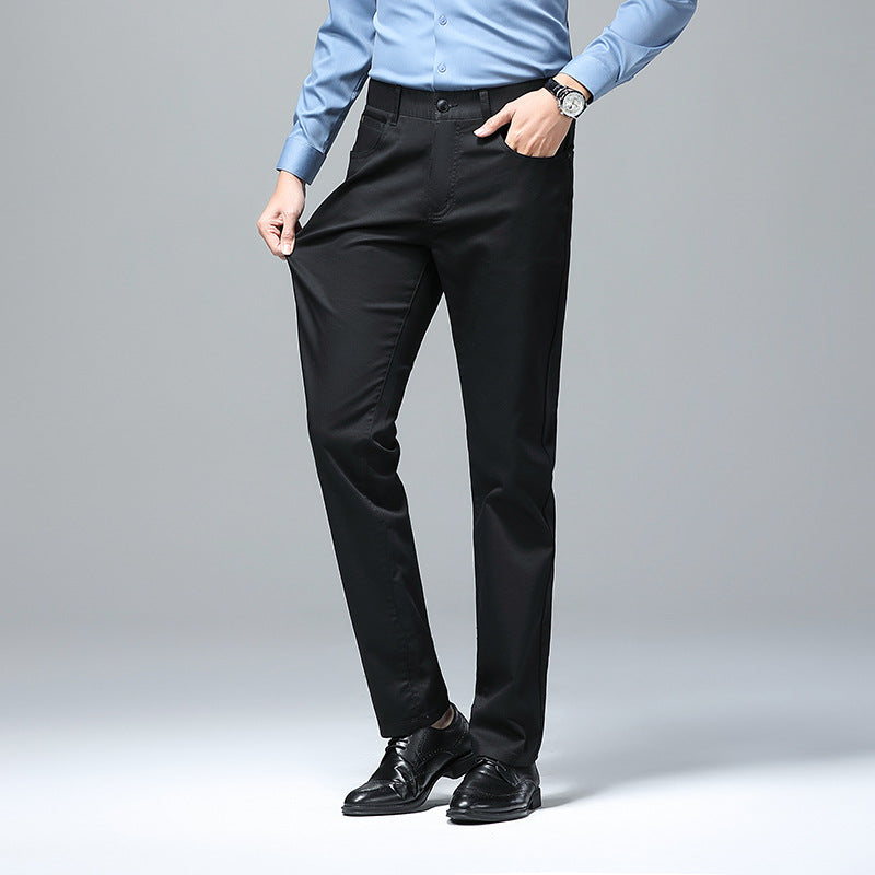 Herren Stretch-Chinohose mit geradem Schnitt und Bügelfalte Echo Archiv