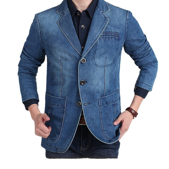 Herren Moderner Denim Blazer Echo Archiv