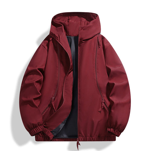 Herren Leichte Kapuzenjacke mit elastischen Bündchen – Taviero