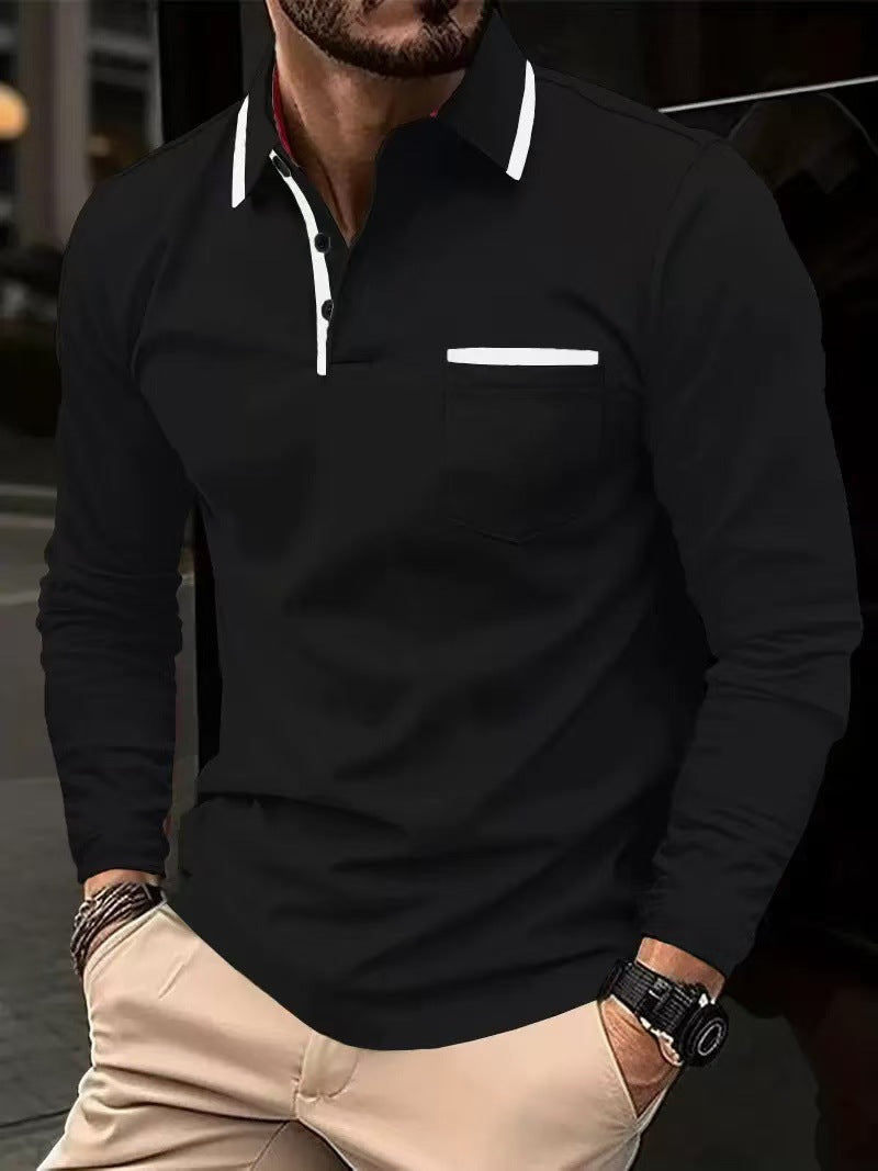 Herren Poloshirt mit modernem Kragen und Brusttasche Echoarchiv