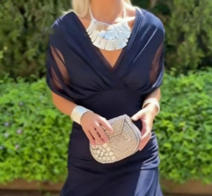 Damen Elegantes Abendkleid mit Off-Shoulder-Ausschnitt und Fließendem Rock Echo Archiv