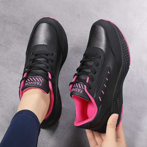 Damen nan elegante Plateau-Sneaker aus Kunstleder mit wabenstrukturierter Dämpfungssohle und ergonomischem Komfortfußbett Echo Archiv