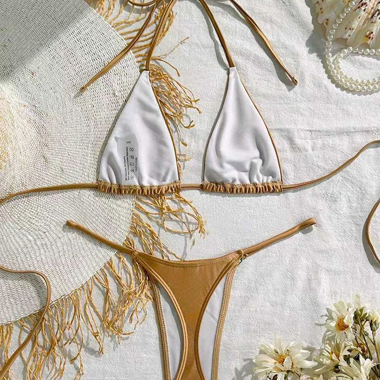 Damen Triangel-Bikini mit verstellbaren Trägersystem und raffinierten Rüschendetails Echo Archiv