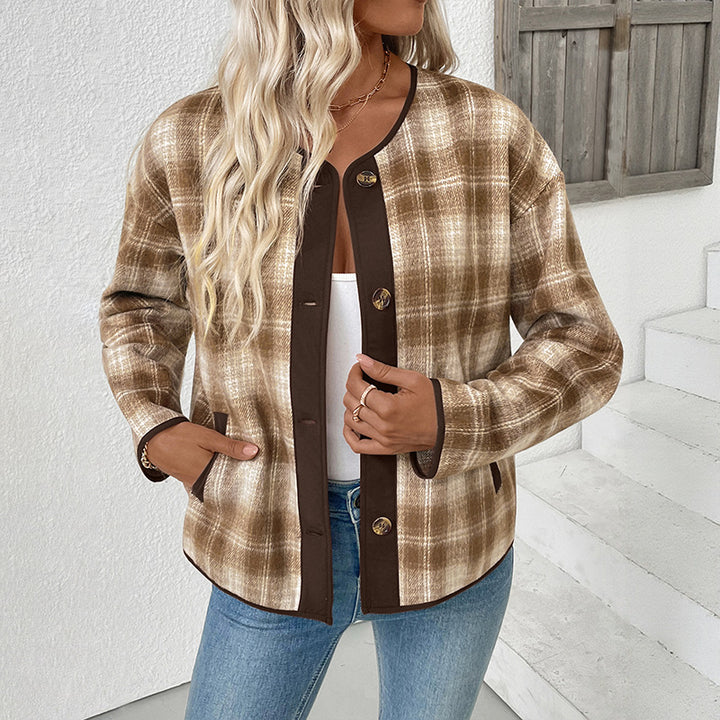 Damen Fleecejacke im karomuster Echo Archiv