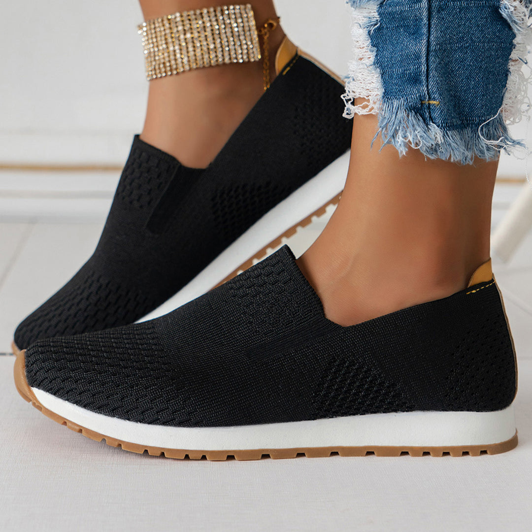 Damen Nahtloser Strick‑Slip‑On‑Walking Sneaker mit ergonomischem Memory‑Foam Echo Archiv