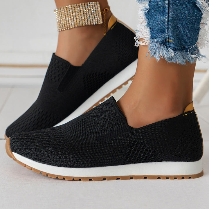 Damen Nahtloser Strick‑Slip‑On‑Walking Sneaker mit ergonomischem Memory‑Foam Echo Archiv