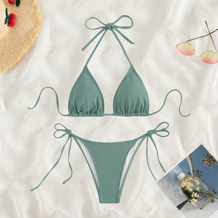 Damen Triangel-Bikini mit verstellbaren Trägern und SeitenbindEchoarchivändern Echoarchiv