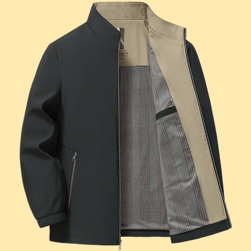 Herren elegante Freizeitjacke mit Stehkragen Echoarchiv