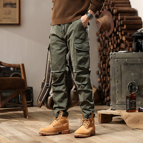 Herren Tactical Cargo-Hose mit Knöchelstulpen und Mehrfachtaschen Echo Archiv
