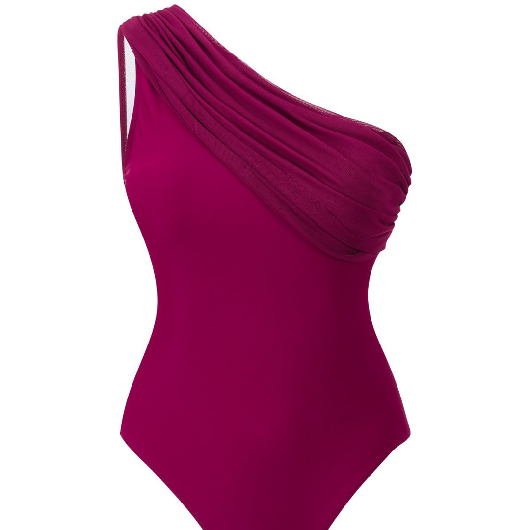Damen elegantes One-Shoulder Badeanzug Set Echo Archiv