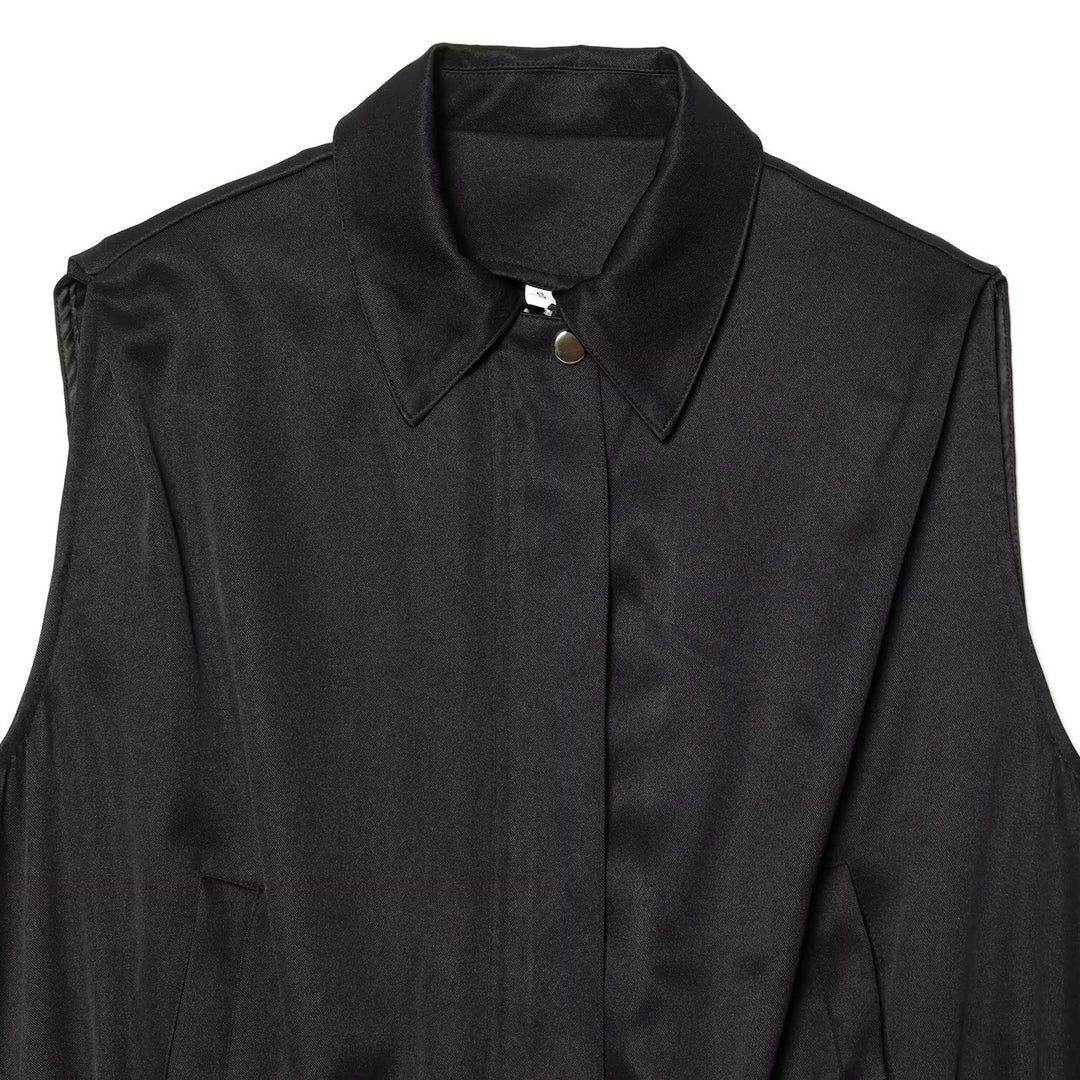 Damen ärmellose Utility-Weste mit seitlichen Taschen und elastischem Bund Echo Archiv