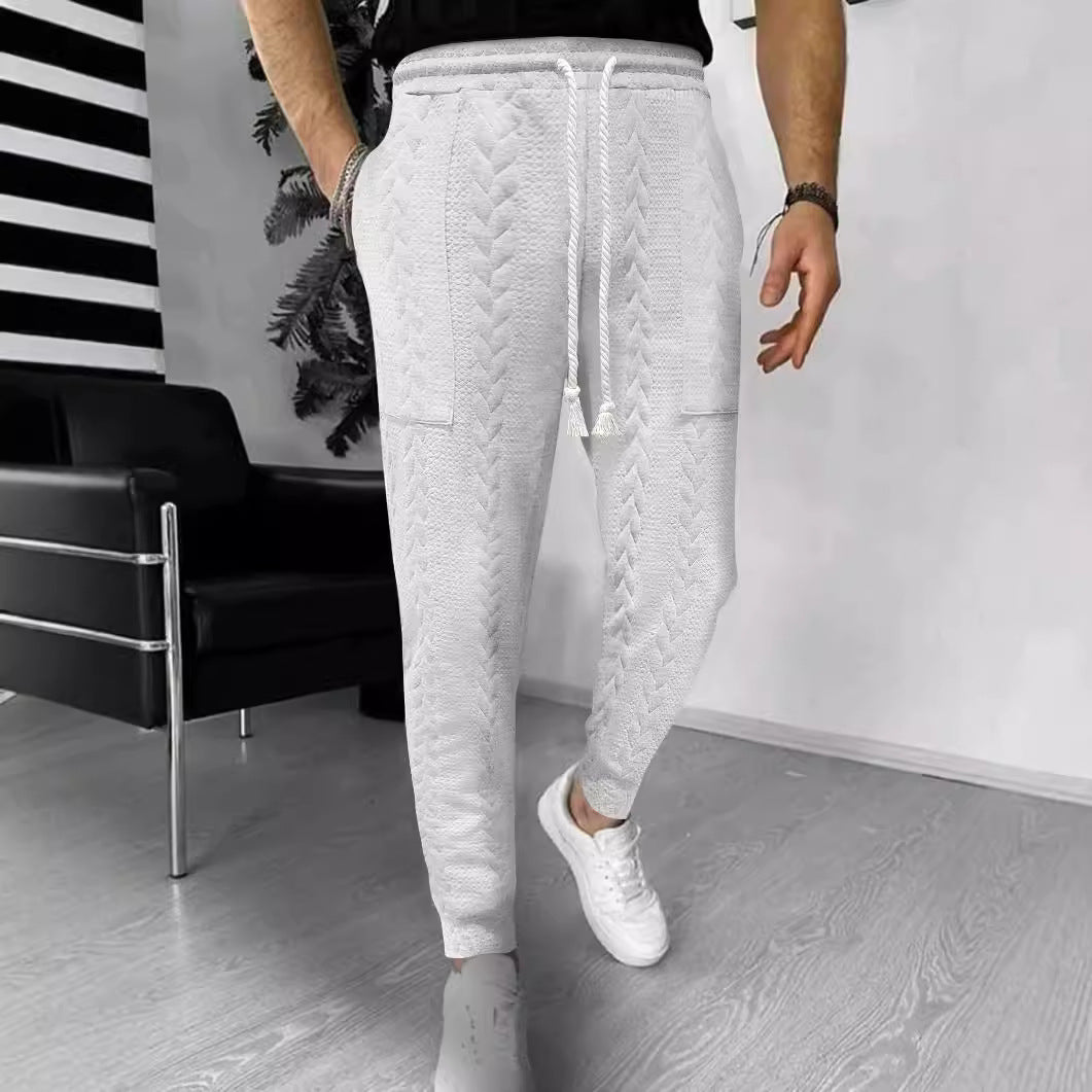 Herren lässige Freizeithose mit strukturiertem Design und praktischen Taschen Echoarchiv