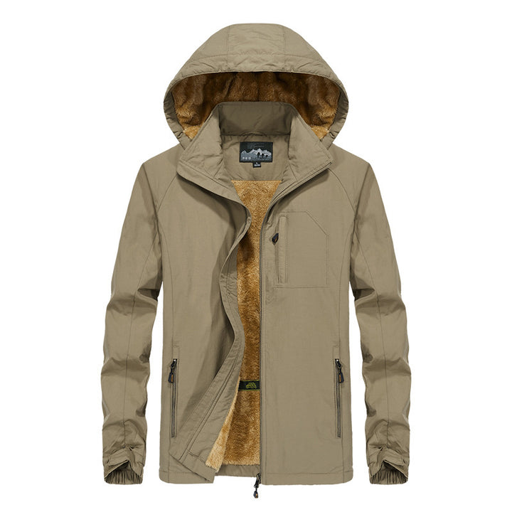 Herren Winddichte Softshell-Kapuzenjacke mit thermischer Teddyfutter-Innenlage Echo Archiv