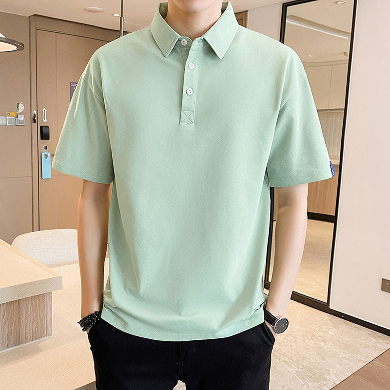 Herren atmungsaktives Poloshirt mit knopfverzierten Details Echoarchiv