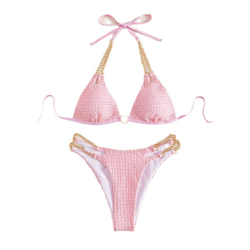 Damen Triangel-Bikini mit edlen Ketten-Details und raffinierten Schnürungen Echo Archiv