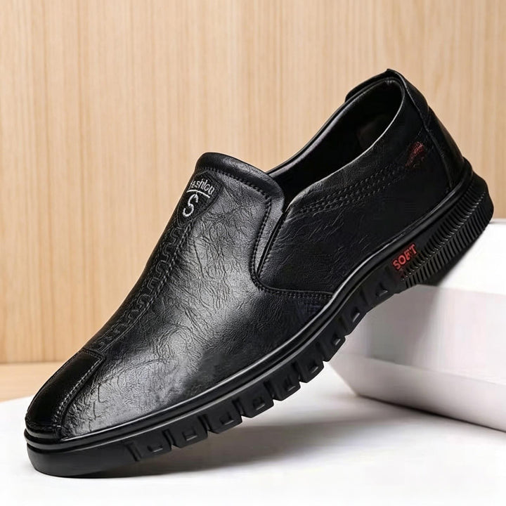 Herren Elegante und Bequeme Slip-On Lederschuhe Echoarchiv
