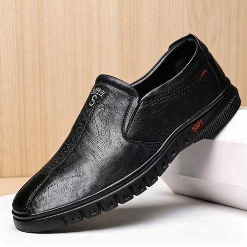 Herren Elegante und Bequeme Slip-On Lederschuhe Echoarchiv