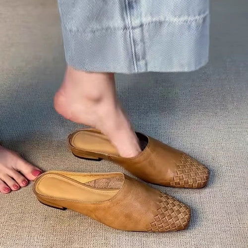 Damen Mules mit geflochtenem Design und bequemer Sohle – Lioré