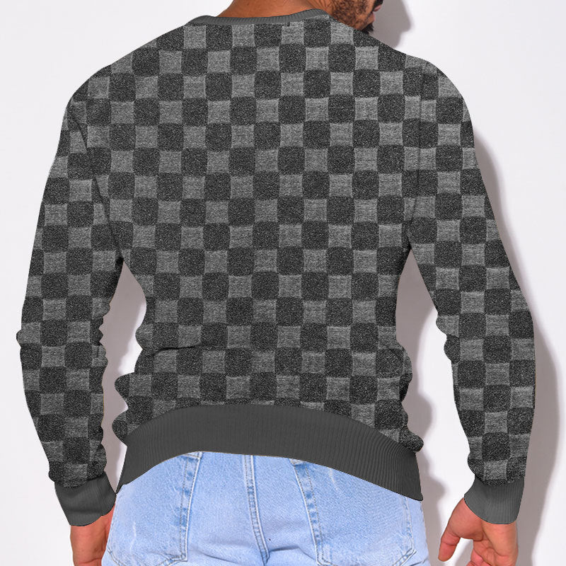 Herren Sweatshirt mit modernem Strukturdessin Echoarchiv