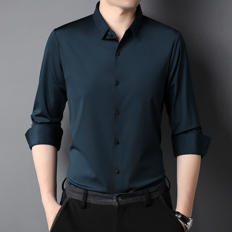 Herren elegantes Langarmhemd aus atmungsaktivem Material Echoarchiv