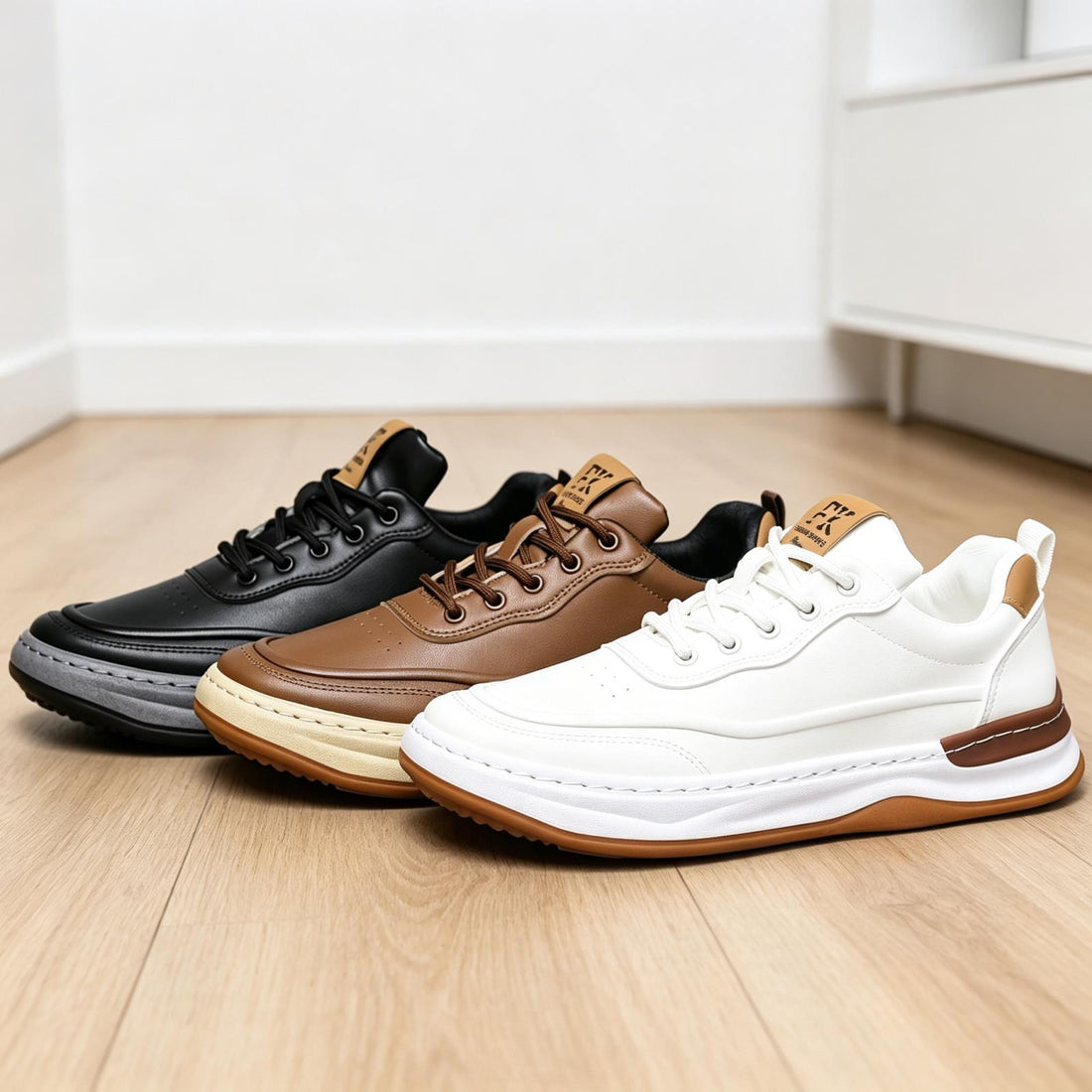 Herren Sportliche Leder Sneaker Echoarchiv