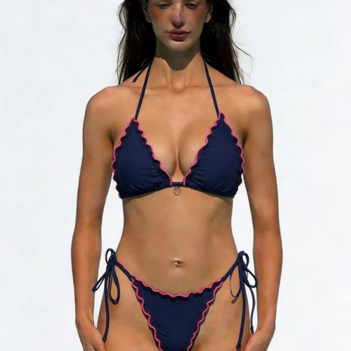 Damen Triangel-Bikini-Set mit raffinierten Rüschendetails Echo Archiv