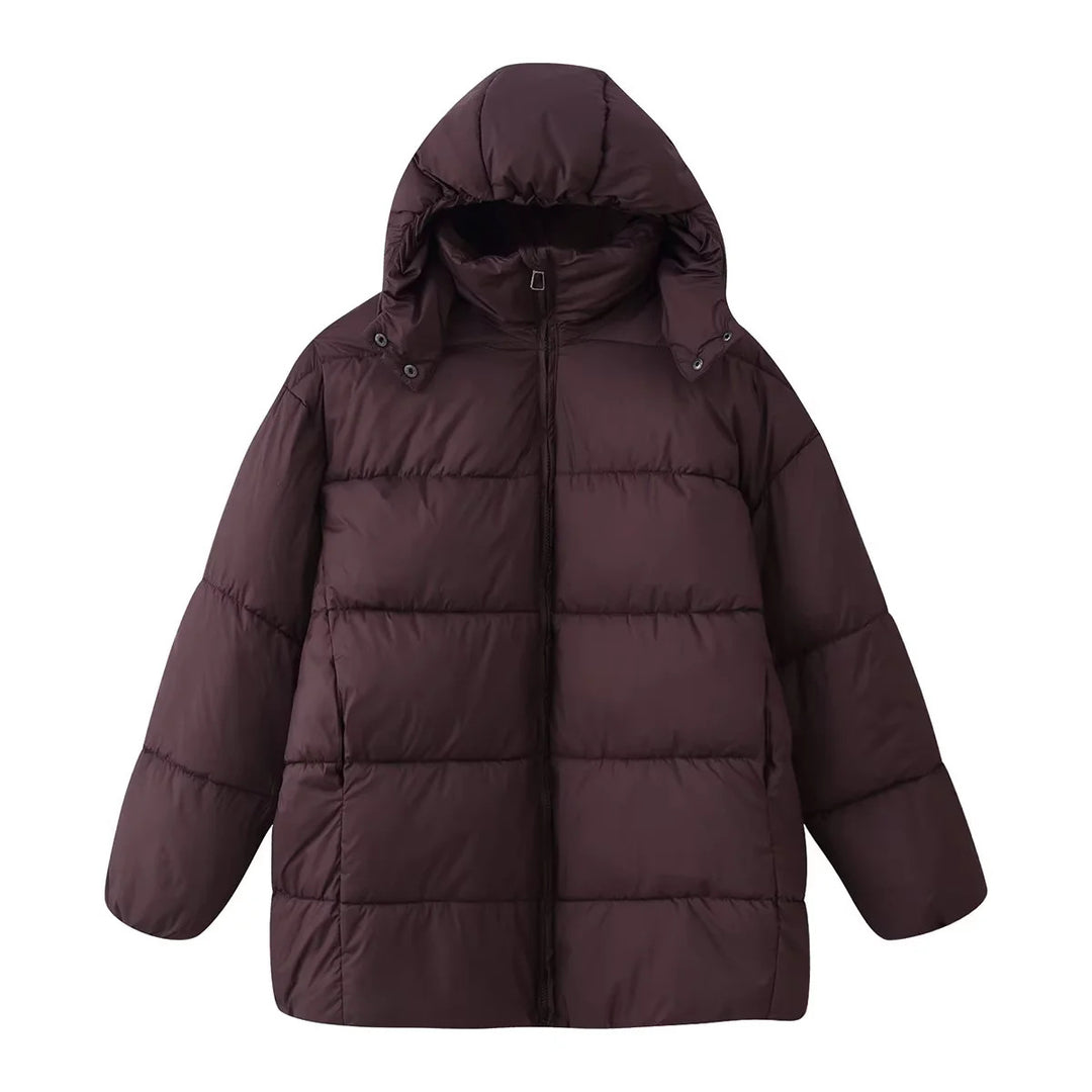 Damen nan oversized Steppjacke mit Kapuze und wärmender Thermofütterung Echo Archiv