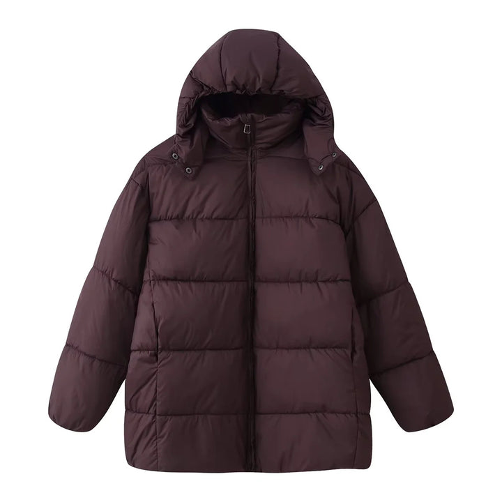 Damen nan oversized Steppjacke mit Kapuze und wärmender Thermofütterung Echo Archiv