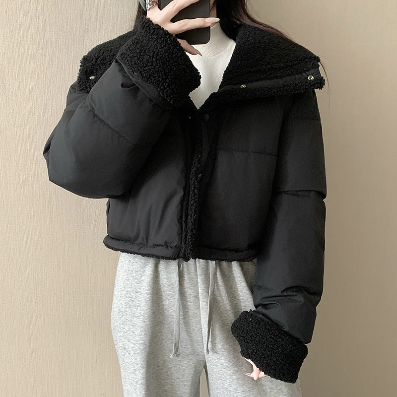 Damen nan kurze wattierte Jacke mit hochschließendem Schalkragen und Teddybündchen Echo Archiv