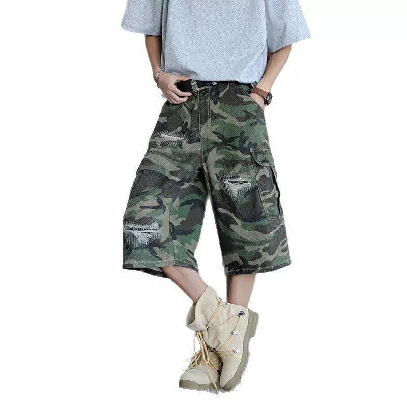Herren Cargo-Shorts mit robustem Camouflage-Design und vielseitigen Taschen Echoarchiv