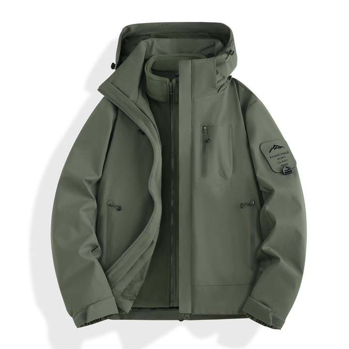 Damen zweilagige Softshell-Parka mit herausnehmbarem Fleecefutter und wasserdichten Reißverschlüssen Echoarchiv