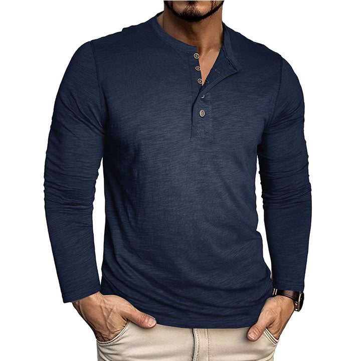 Herren Langarmshirt mit Knopfverschluss Echoarchiv