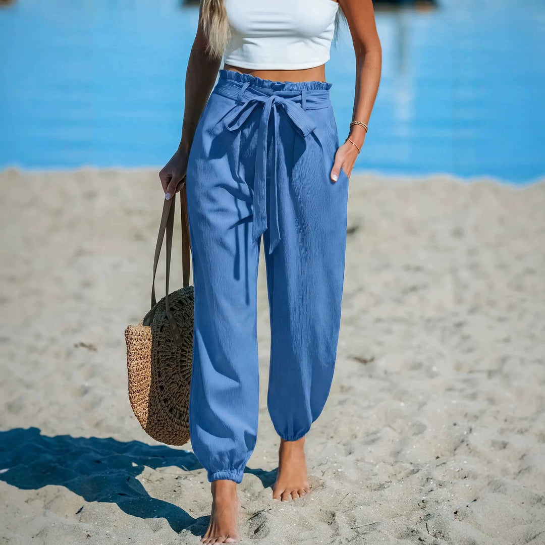 Damen Weite, lässige Strandhose Echo Archiv