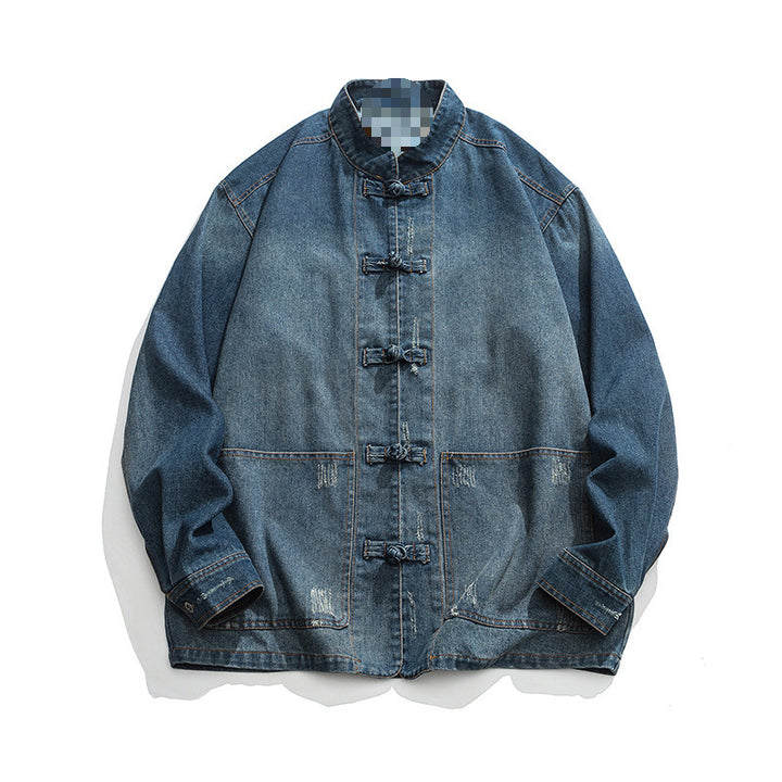 Herren Denim Arbeitsjacke mit Stehkragen Echo Archiv