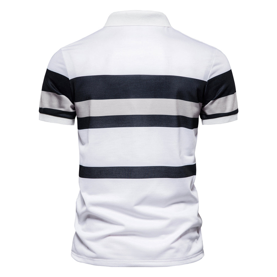 Herren Poloshirt mit klassischen Streifen und atmungsaktiver Baumwolle Echoarchiv