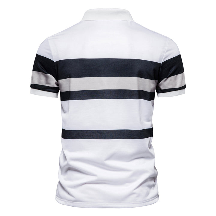 Herren Poloshirt mit klassischen Streifen und atmungsaktiver Baumwolle Echoarchiv