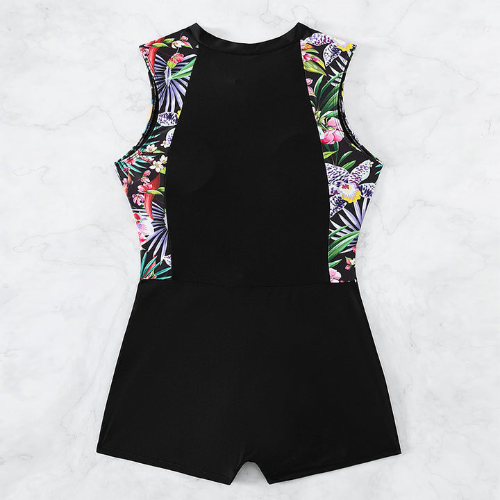 Damen Sportlicher Neopren-Einteiler mit floralem Design Echo Archiv